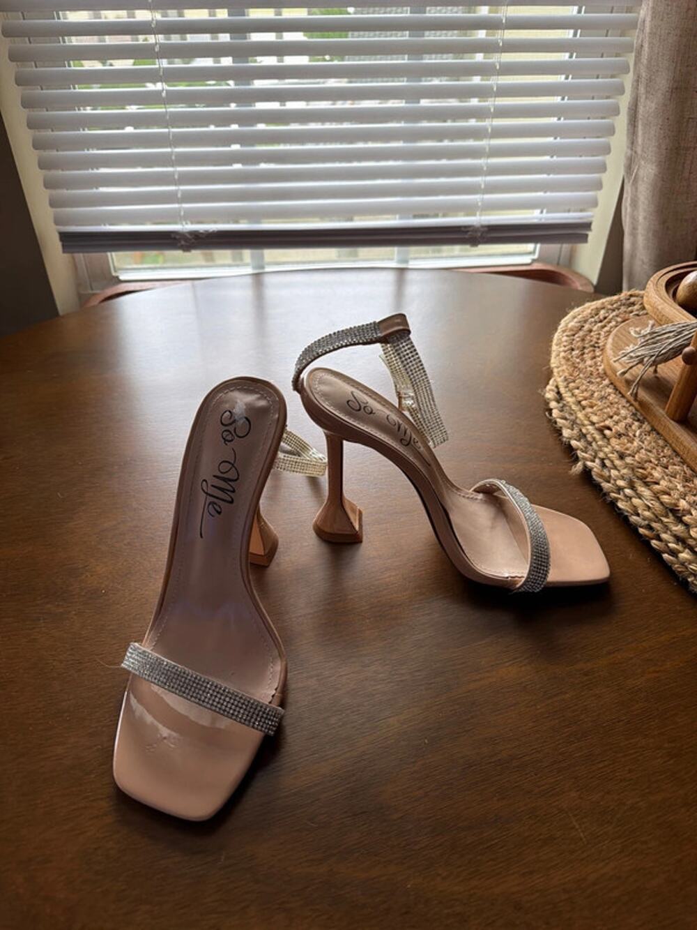 So me ankle strap, sandals with rhinestones 8 306